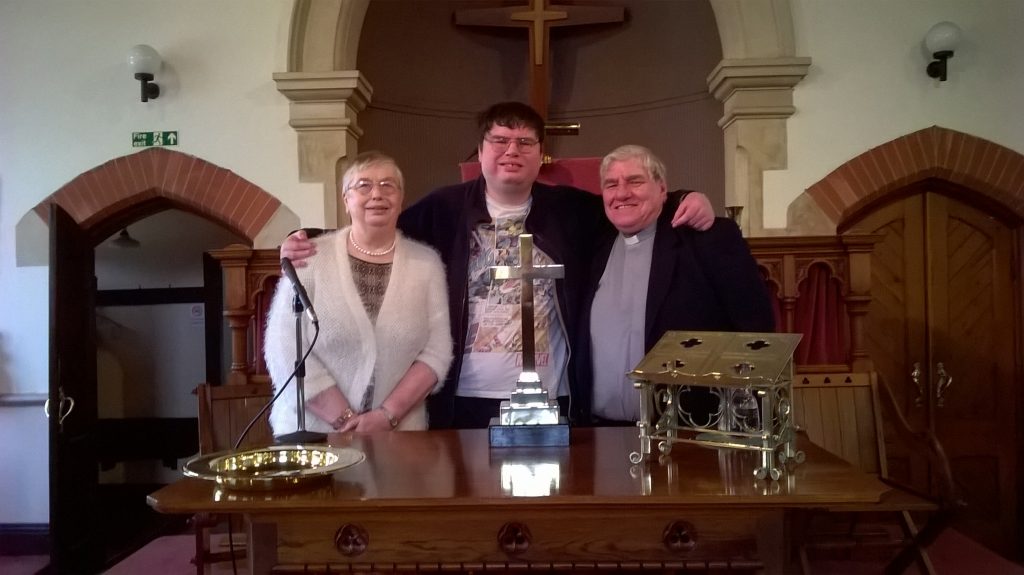 Ken Martin and family. Ken in minister of Malvern Link United Reformed Church